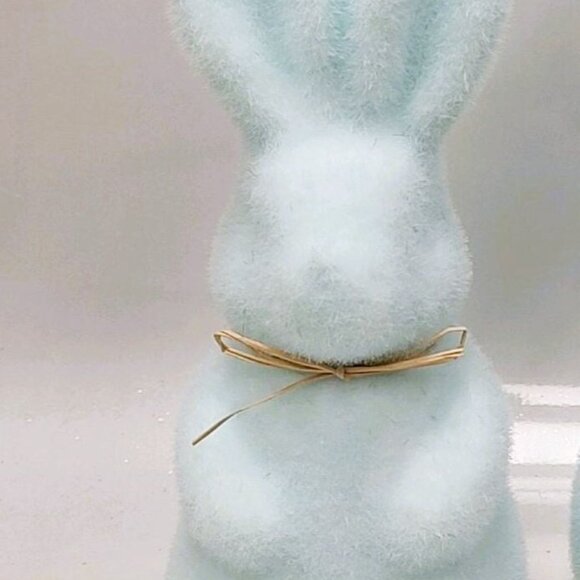 Pastel Blue Flocked Bunny - Picture 4 of 4